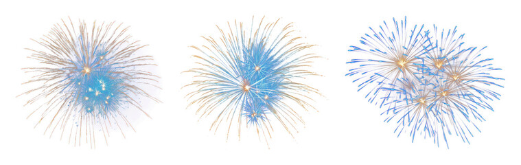 Obraz premium PNG Vibrant fireworks display celebration on transparent background
