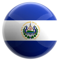 El Salvador flag 3d sphere © Cycloid