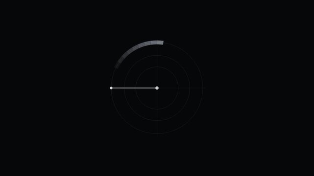 White Progress Ring Radar Sweep Animation