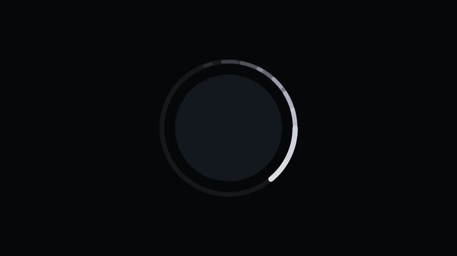 White Progress Ring Comet Trail Arc Animation