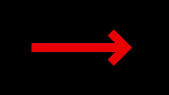 Arrow pointing to right animation. direction symbol indicating back or previous page. arrow bouncing left to right. arrow direction. arrow icon animation. Directional sign arrow 4k video