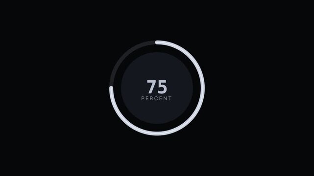 White Progress Ring Progress Ring Fill Animation