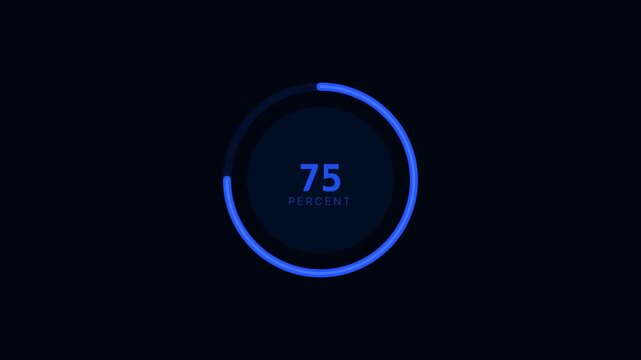 Blue Progress Ring Progress Ring Fill Animation