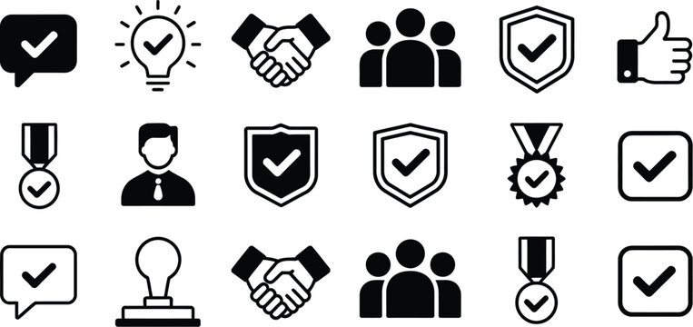 Set of black vector icons and symbols of kitchen utensils and wine bottles silhouettes for web and business design, including heart, button, people, love, arrow, music, money, hand, computer