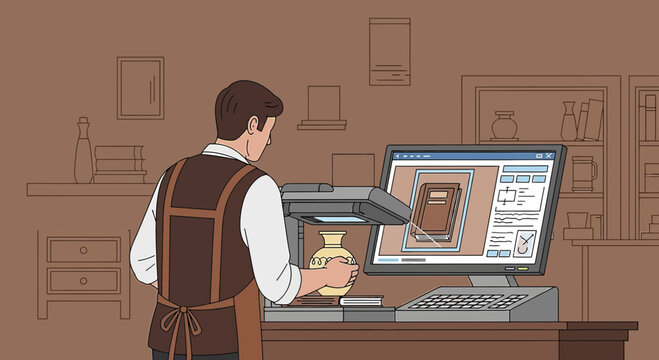 Artisan digitizes pottery with 3d scanner and computer for online sale