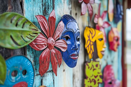 drums metal art crafted from oil Haitian