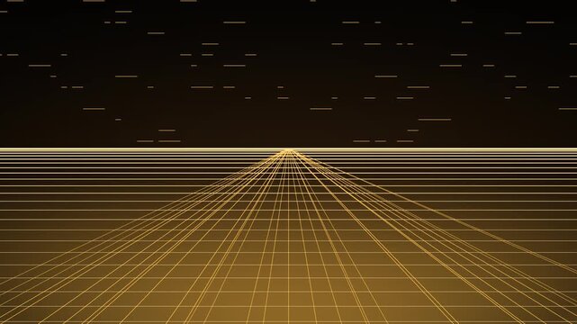 Abstract geometric network animation for technology and data concepts