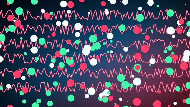 Dynamic abstract particle animation for modern technology or wellness projects