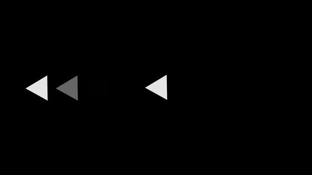 Rewind icons in motion against a dark background with cinematic light effects suggesting playback control