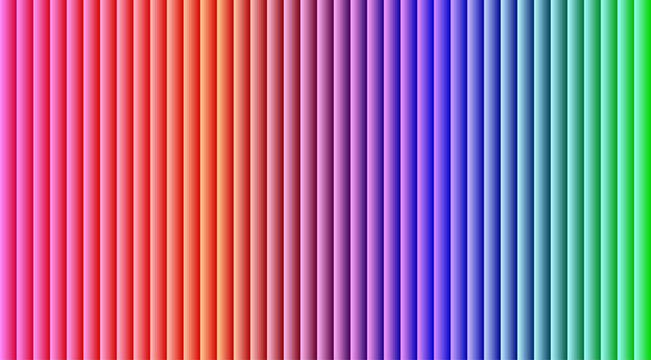 Vertical gradient background, with parallel stripes, rainbow spectrum colors, transitioning from pink, to red, orange, purple, blue, and green