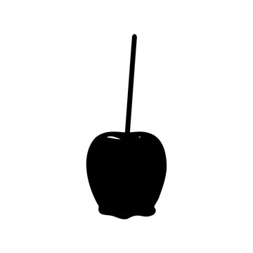 Minimal black lollipop with stick icon - Simple black lollipop icon with stick, clean and modern design for stock illustrations or graphics.