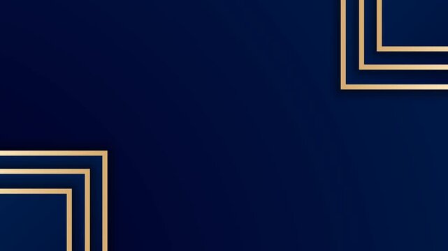 Elegant Luxury Corporate Background with Golden Geometric Lines on Deep Blue.