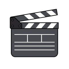 Fototapeta premium Clapperboard film production icon