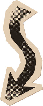 Vintage Textured Arrow Collage