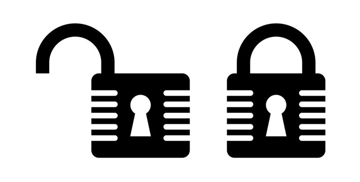 lock unlock security padlock