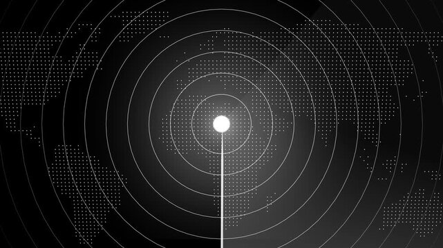 HUD Interface target, radar direction scan for target, searching HUD interface, radar hologram screen object on map radar targets and futuristic user interface computer system and technology
