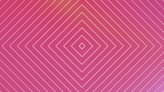 Abstract geometric background with symmetrical concentric diamond patterns in pink magenta gradient color scheme. Suitable for designs related to art and fashion.