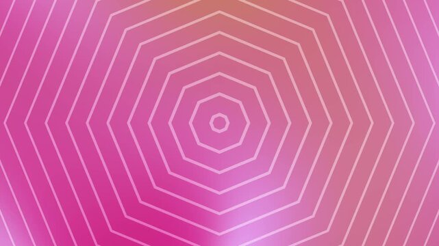 Pink gradient concentric octagonal pattern digital wallpaper for backgrounds, designs, and textures with geometric line art suitable for modern projects.