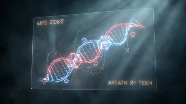 Neon DNA Sign neon sign DNA double helix life code breath of tech