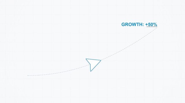 Exponential growth animation, black background, 2K, 60fps