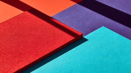 Fototapeta premium layers with soft shadows and vibrant colors, clean modern composition, commercial use