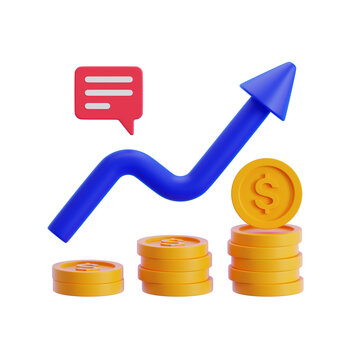 Investment Growth 3D Illustration