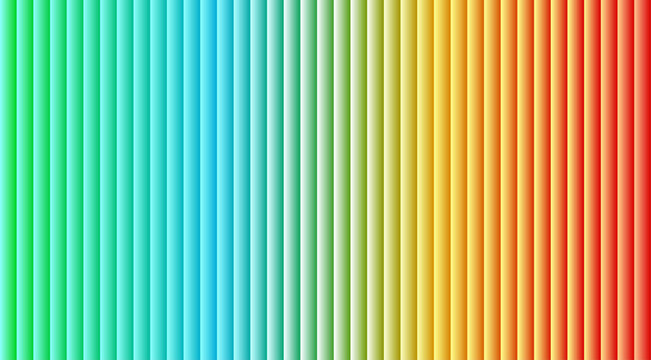 Vertical gradient background, with parallel stripes, in a rainbow, spectrum of green, blue, yellow, orange, and red colors