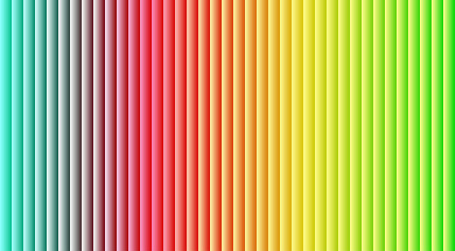 Vertical gradient background, with parallel stripes, in a spectrum, of cyan, gray, red, orange, yellow, and lime green colors