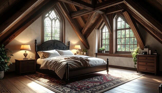 Gothic Attic Bedroom Retreat
