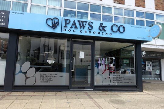 Paws and Co Dog Grooming salon business store in Chorleywood, Hertfordshire