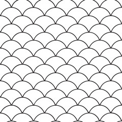 Simple black and white fish scale pattern design element © MDASHRAFUL