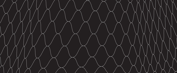 Net pattern. Rope net vector silhouette. Soccer, football, volleyball, tennis and tennis net pattern. Fisherman hunting net rope texture or pattern. © Musrifah