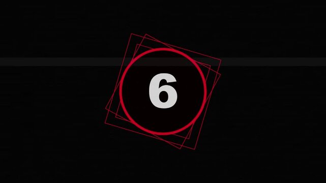 Aggressive Red Corpo Threat Level 10 Seconds Flashing HUD Countdown