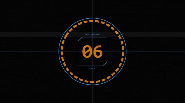 Optic Sensor Camera Boot HUD 10 Seconds Tech Cyberpunk Countdown