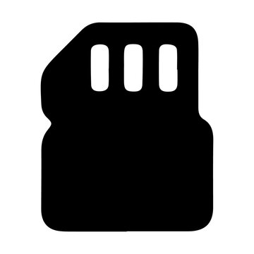 MicroSD memory card glyph icon