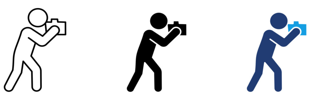 Photographer Camera Man icon collections. Containing Photography, Shoot, Lens, Picture and more icons.