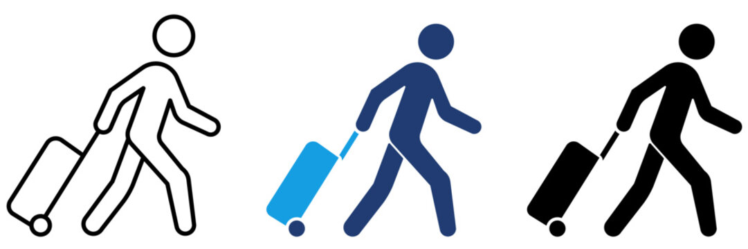 Travel Passenger Luggage icon collections. Containing Tourist, Suitcase, Baggage, Airport and more icons.