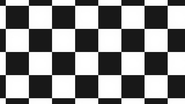 Abstract Black and White Checkerboard Seamless Motion Loop Graphic Background