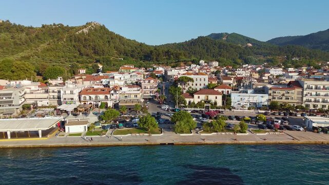 Thasos resort Town Waterfront in Greece