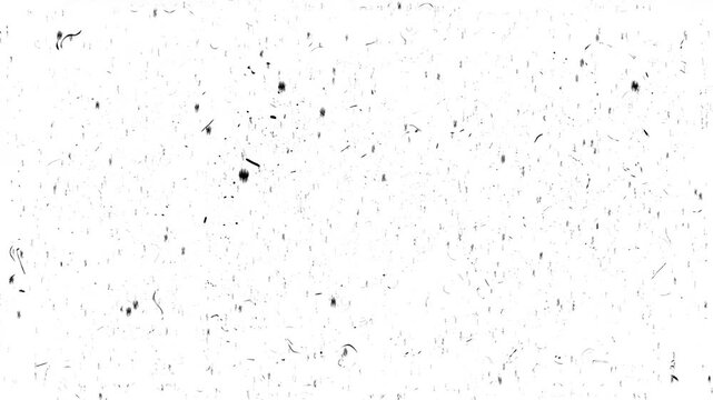 Grunge Texture Background with Black Scratches and Dust Noise Overlay.Animated white grunge background with black scratches, dust, and grit.