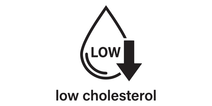 Low cholesterol icon, vector illustration isolated on white background