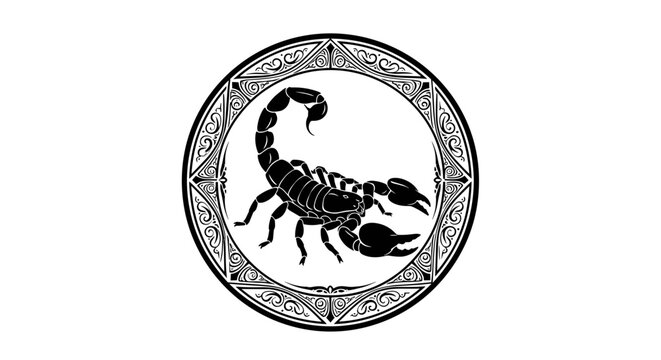 Scorpion in a circle symbol.