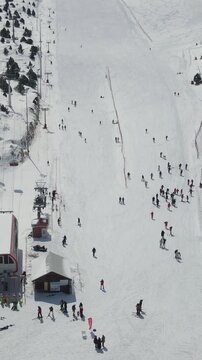 Snow-covered Ski Center 
