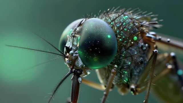 Close-Up of a Vibrant Dragonfly Resting on a Leaf