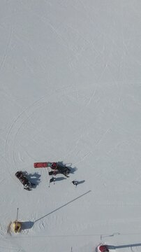 Skiing Path Overhead View