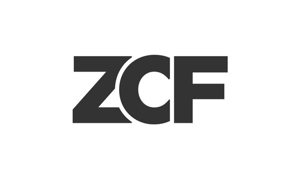 ZCF logo design template with strong and modern bold text. Initial based vector logotype featuring simple and minimal typography. Trendy company identity.
