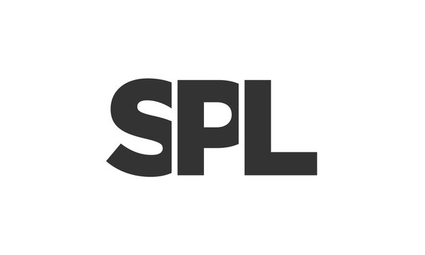 SPL logo design template with strong and modern bold text. Initial based vector logotype featuring simple and minimal typography. Trendy company identity.