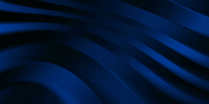 Dynamic blue gradient abstract background with flowing parallel curved layers and a matte, satin, smooth, slightly grainy texture.