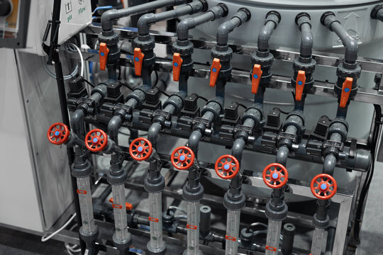 Smart farming irrigation unit, Concentrated fertilizer acid dosing mixing pumps tank and pipe vessel with customize and programable control.