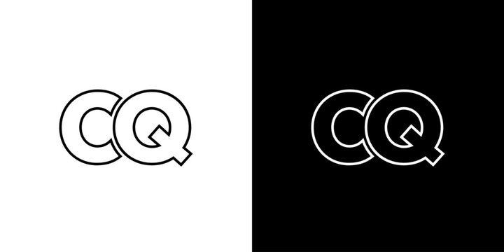 Letter C and Q, CQ logo design template. Minimal monogram initial based logotype.